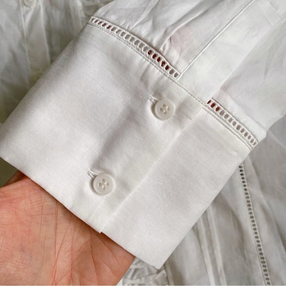π ZARA IVORY PRRFORATED THE MONA BLOUSE! - Picture 11 of 16